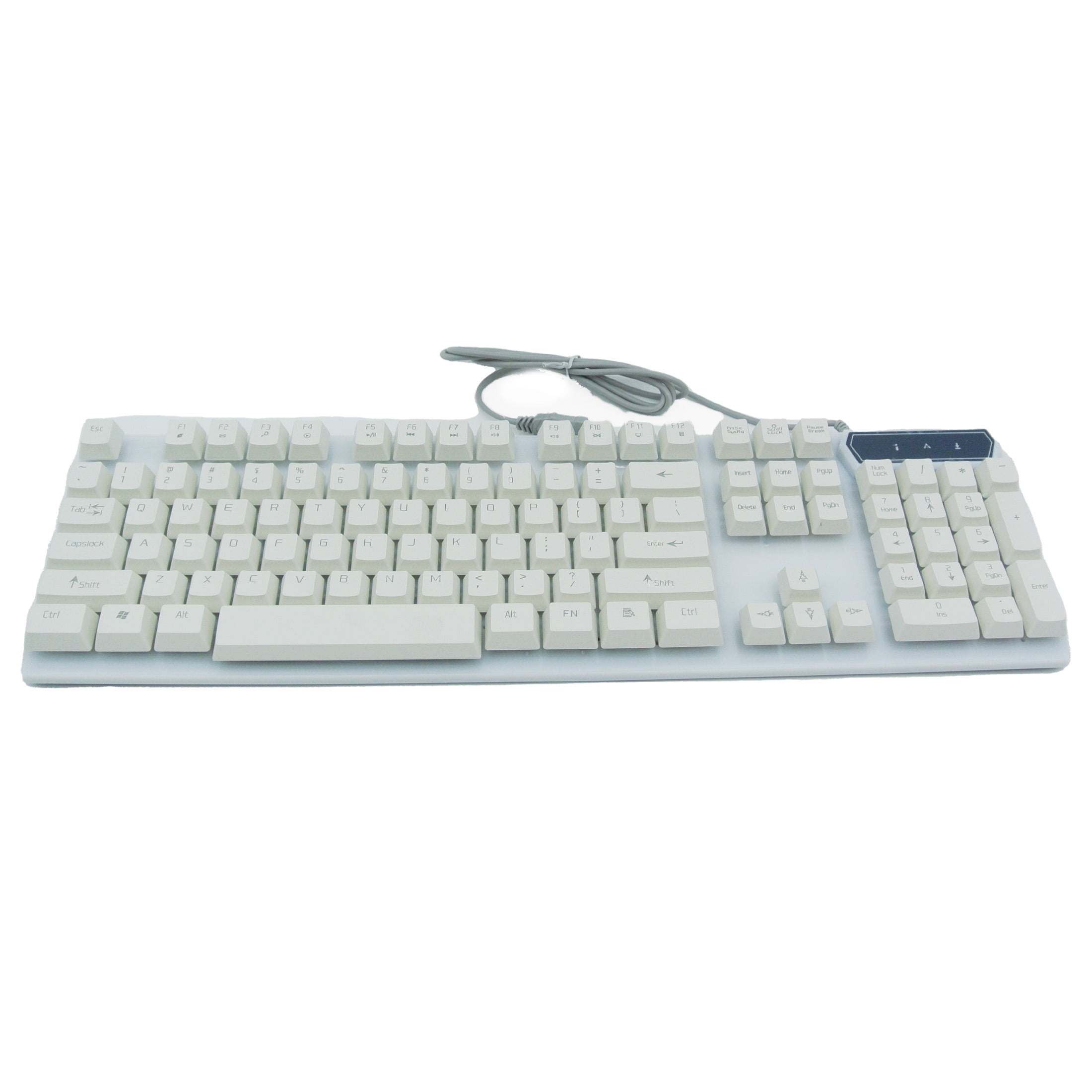KeyMaster RGB Backlit Multicolor Gaming Computer Keyboard- White