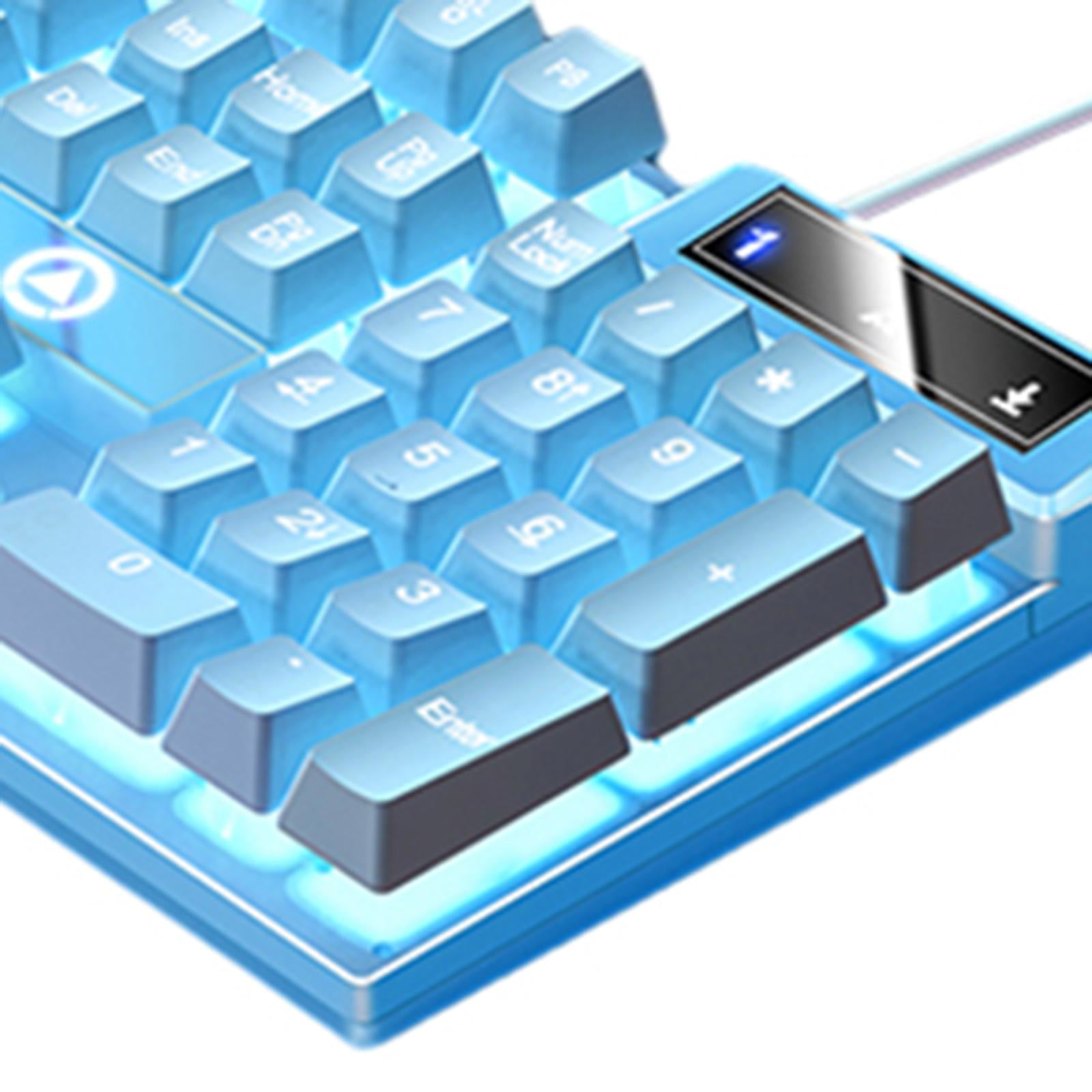 Gaming Keyboard USB LED Lighting for Game Office , White,