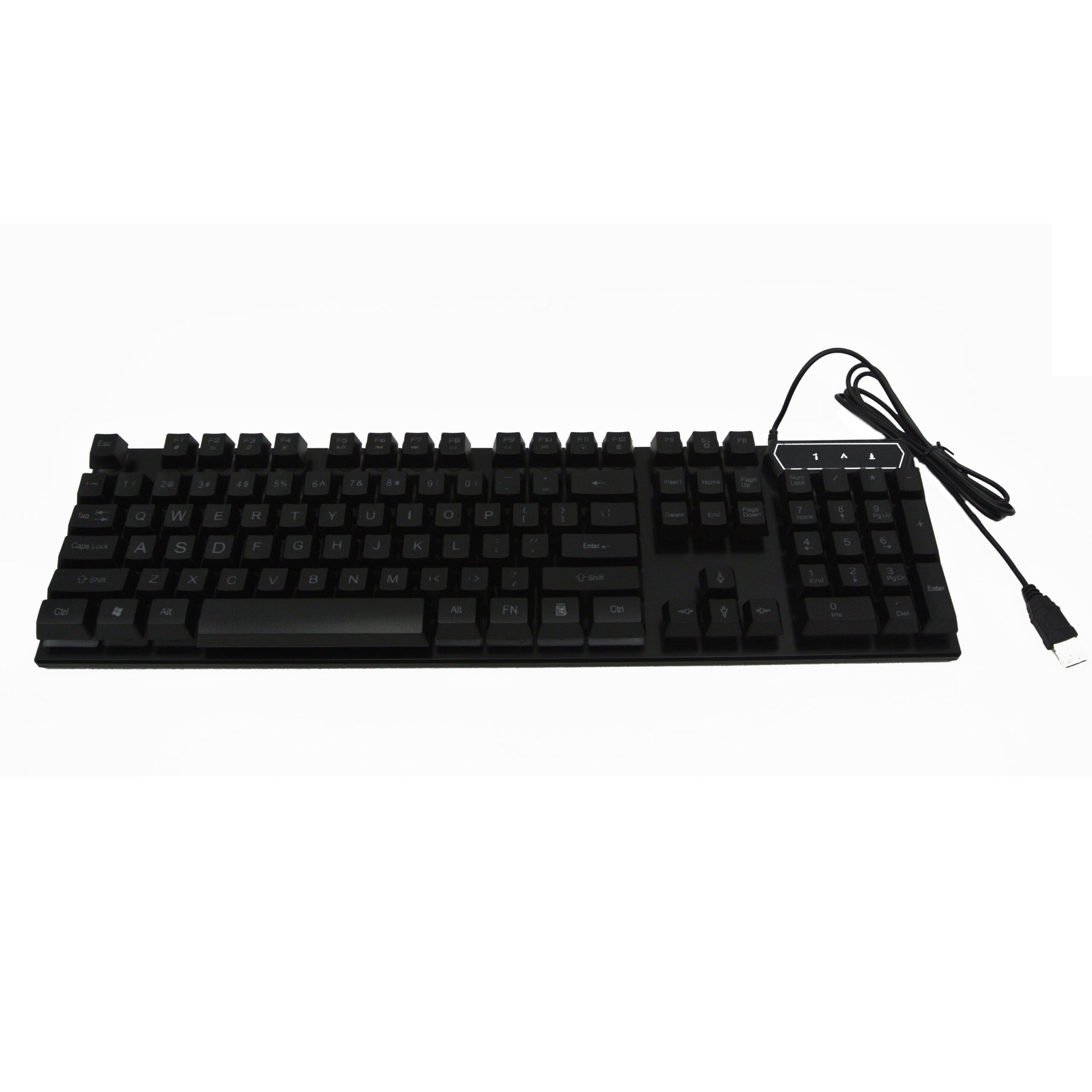 KeyMaster RGB Backlit Multicolor Gaming Computer Keyboard- White