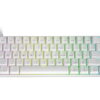 HK GAMING GK61 Mechanical Gaming Keyboard | 61 Keys RGB  Backlit for PC/Mac ( White, Gateron Optical Black)