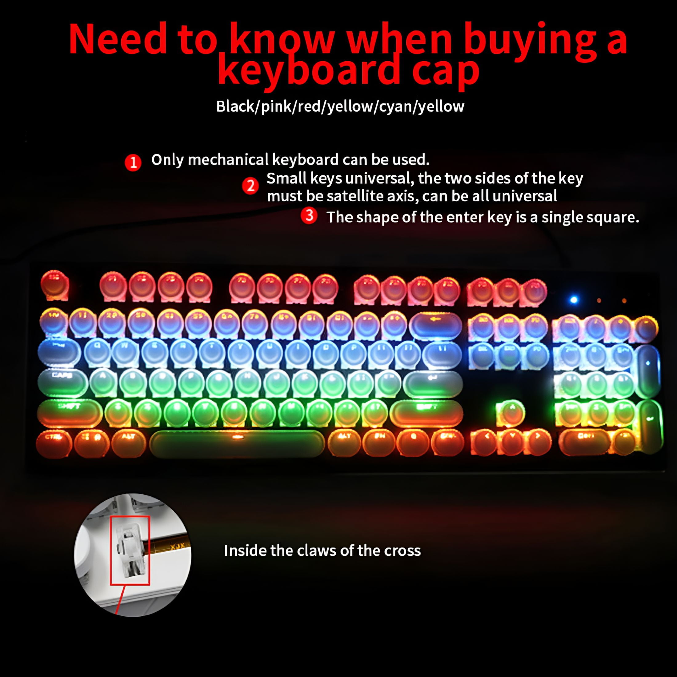 Fancy LED Gaming Mechanical Keyboard Steampunk Typewriter Round Key Cap 104 Keys Backlit Classy Player Stylized
