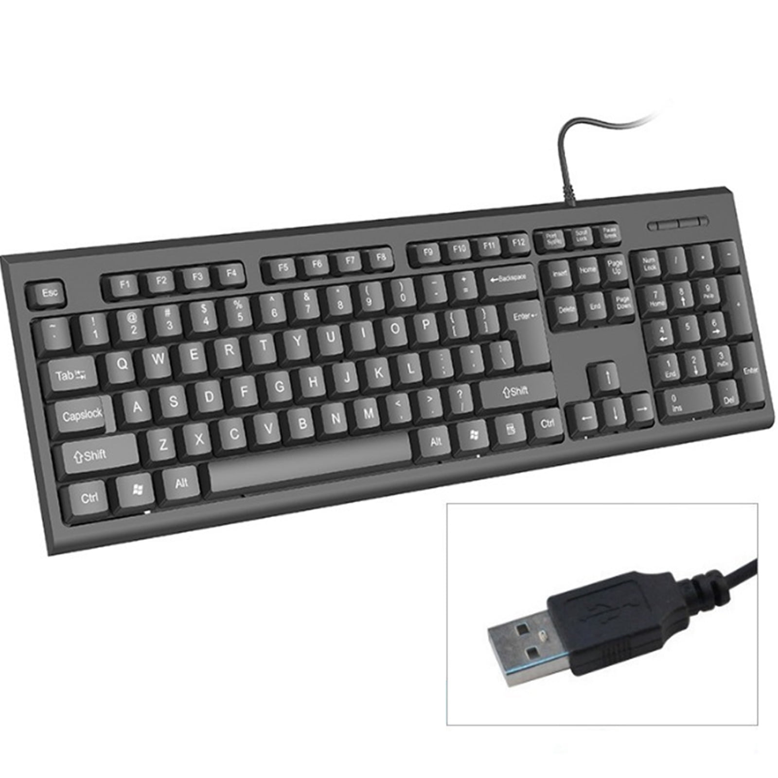 Mechanical Keyboard Hot Swappable Gaming Keyboards Corded Keyboard 104 Keys Keyboards for Computer Laptop