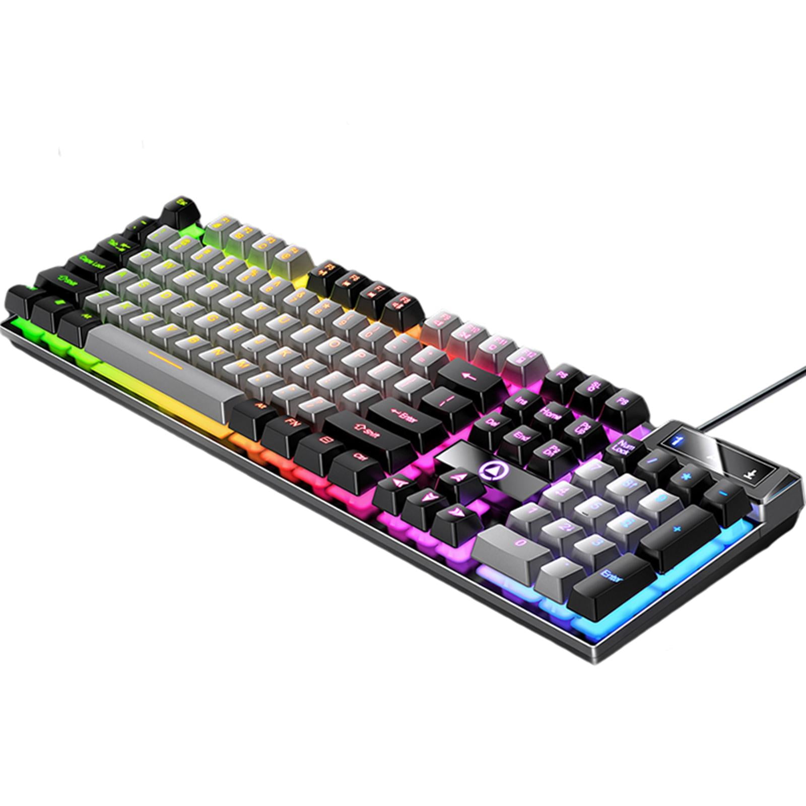 Mechanical Gaming Keyboard USB RGB Backlit Game Office , White