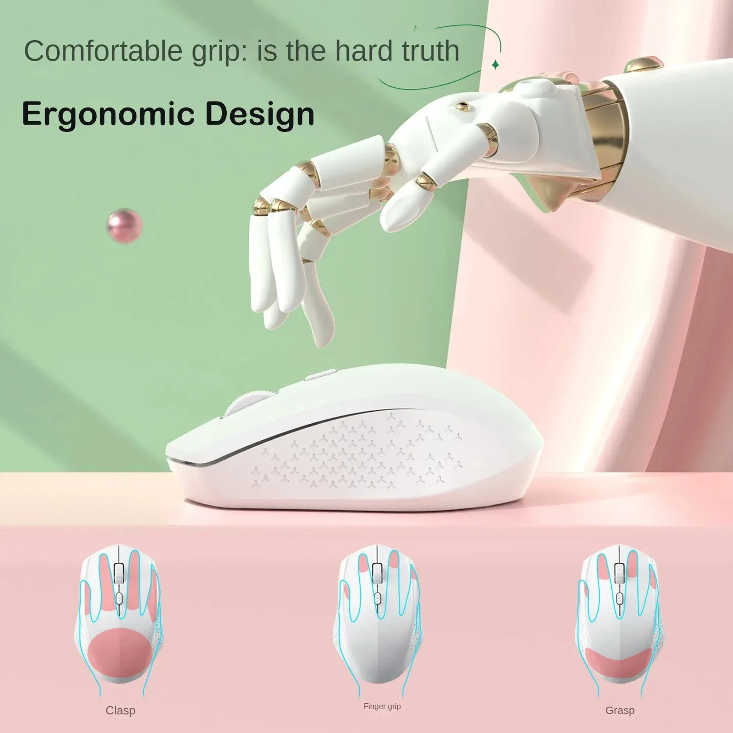 Dual-Mode Bluetooth 5.2 Mouse 2.4G Wireless Mouse Silent Mouse 1600DPI Rechargeable Gaming Mouse For Laptop Computer Win Mac OS