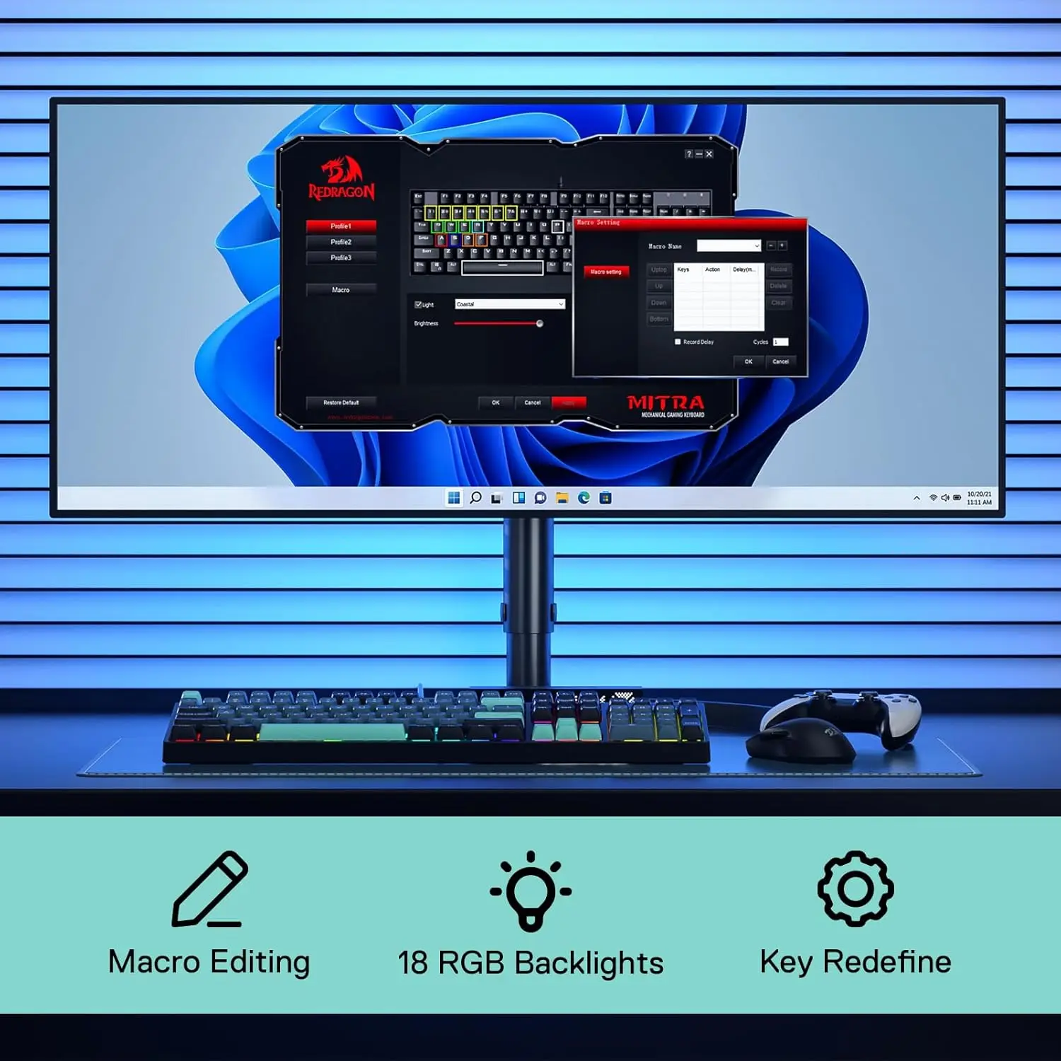 K582 SE Wired RGB 104 Keys Mechanical ,Dynamic 16.8M RGB Backlit Gaming Keyboard,Red Switches