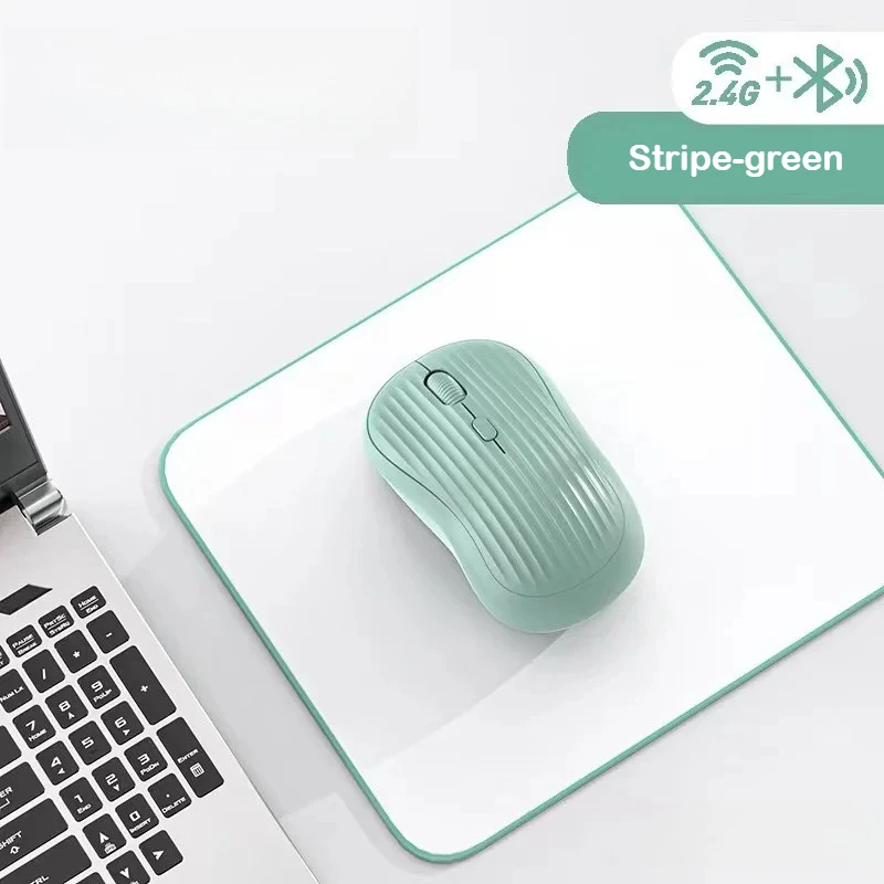 S0a85cd9323e8463c8975444d6dc38acbN.webp Wireless Mouse Slim Bluetooth-compatible 2.4G Computer Mice Portable Rechargeable/Battery Cordless Mouse for IPad Laptop Desktop