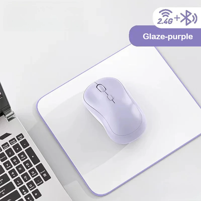 S0d79ac1563bf443593efb368ec7de3deE.webp Wireless Mouse Slim Bluetooth-compatible 2.4G Computer Mice Portable Rechargeable/Battery Cordless Mouse for IPad Laptop Desktop