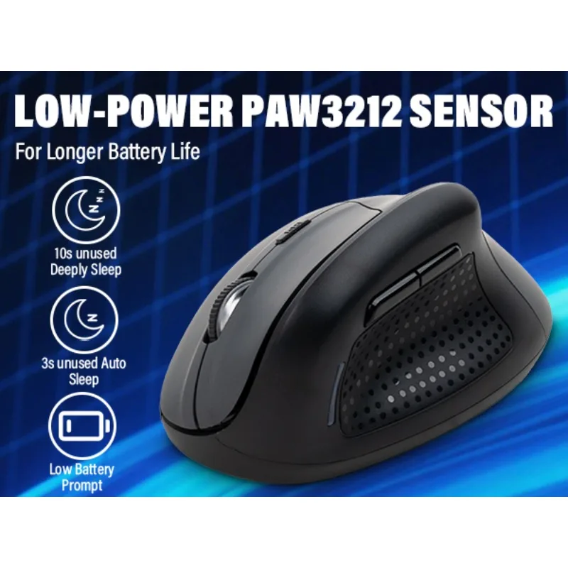 X-45 2.4G Wireless Mouse for Big Palms, 4800 DPI Adjustable Plug and Play Low Battery Reminder for Home, Office Gaming