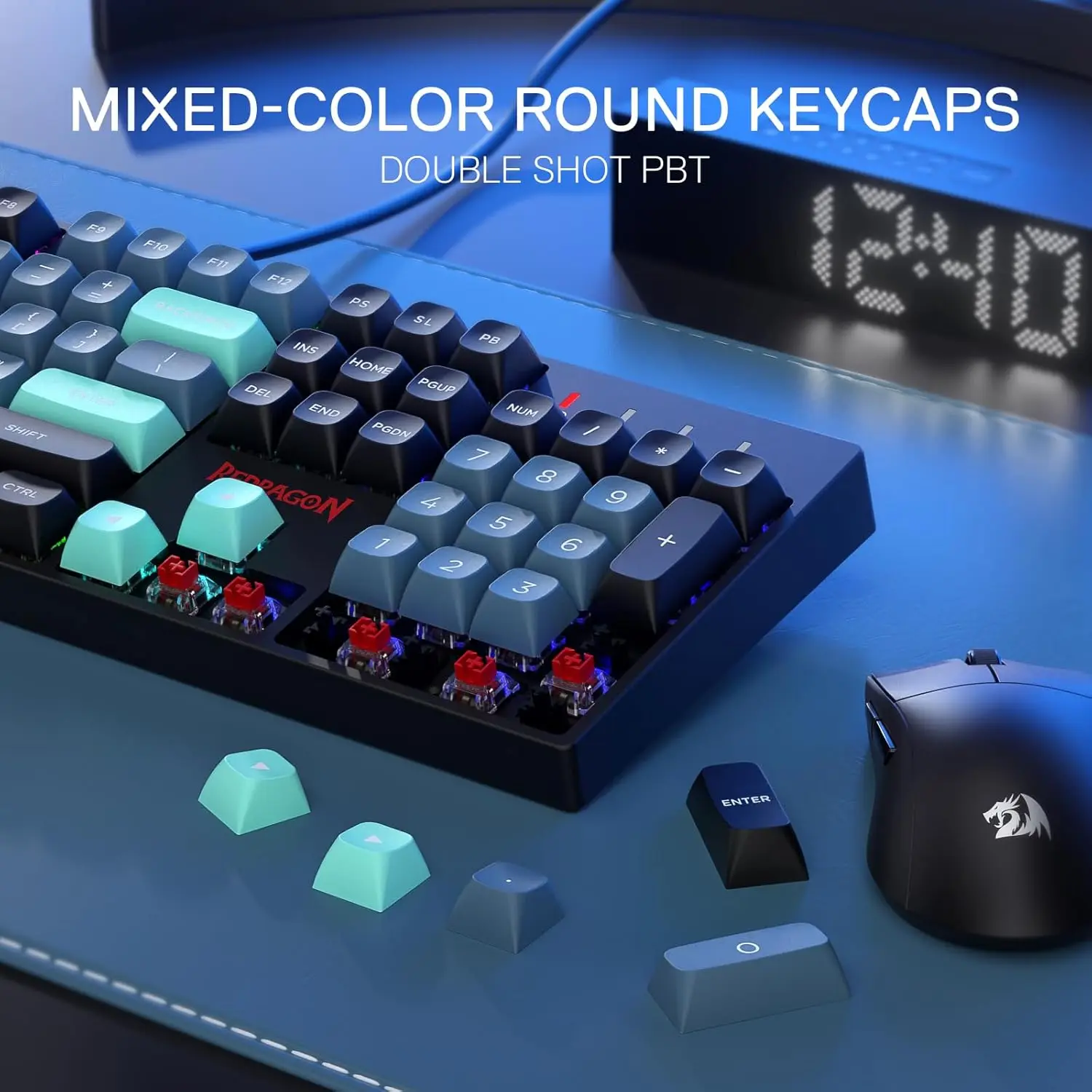 K582 SE Wired RGB 104 Keys Mechanical ,Dynamic 16.8M RGB Backlit Gaming Keyboard,Red Switches