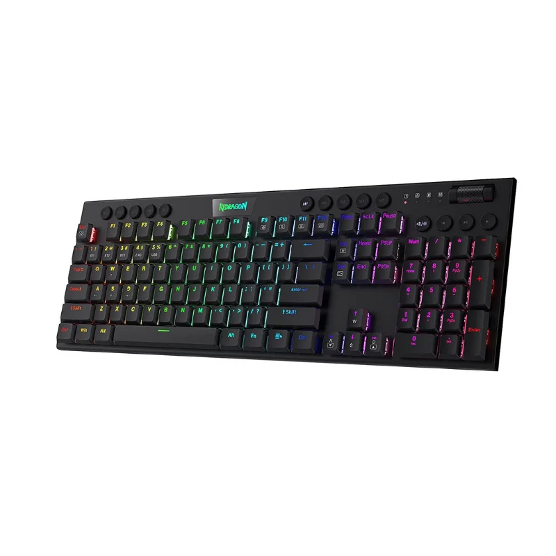 K618 Horus Wireless RGB Mechanical Keyboard, Bluetooth/2.4Ghz/Wired Tri-Mode Low Profile Gaming Keyboards