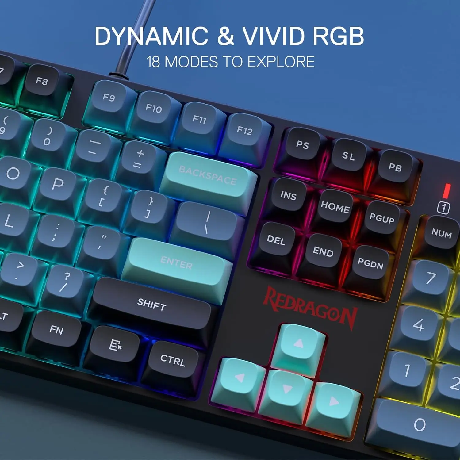 K582 SE Wired RGB 104 Keys Mechanical ,Dynamic 16.8M RGB Backlit Gaming Keyboard,Red Switches
