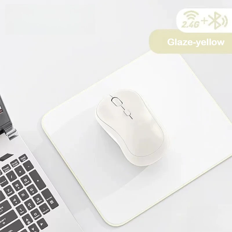 S29a5fa66af1f4ca8b4e2bb5a30f34cd7J.webp Wireless Mouse Slim Bluetooth-compatible 2.4G Computer Mice Portable Rechargeable/Battery Cordless Mouse for IPad Laptop Desktop