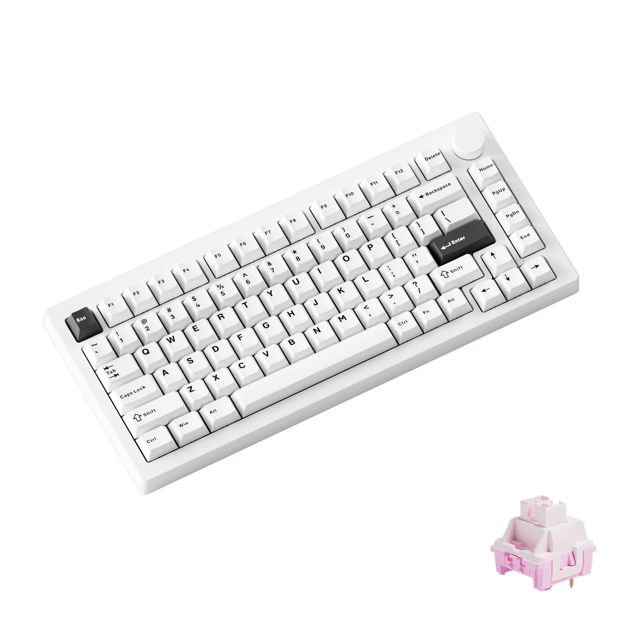 S2cf17d1ca71b4879b24fd8e697254f470.webp 5075 X Veekos K75 Gaming Mechanical Keyboard Keyboard 75% RGB 3/5-Pin Hot Swap Wired Customized Keyboard with Knob Gasket