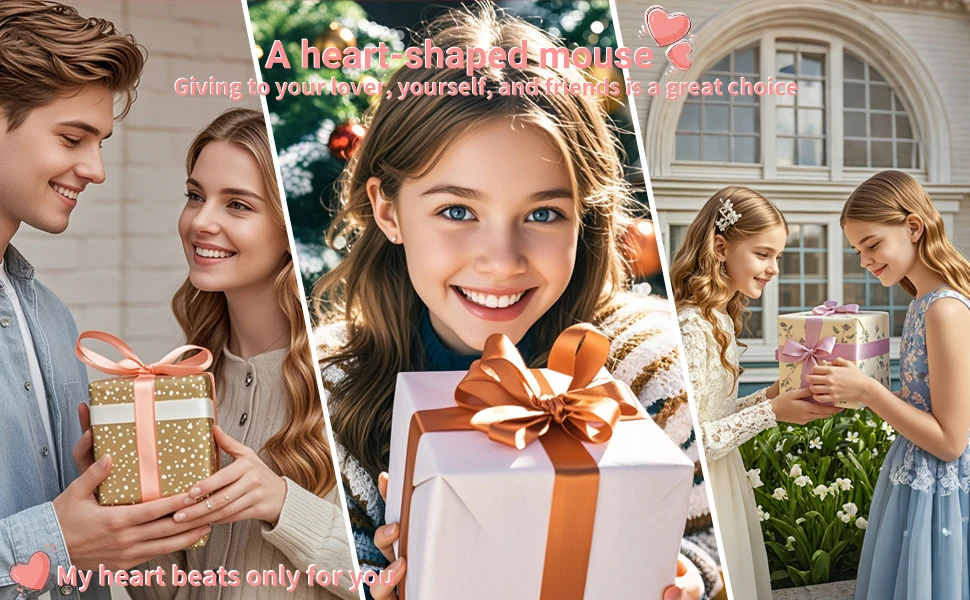 Love Mouse Wireless Or Wired Light Weight 2.4G Bluetooth Dual-mode Portable Ergonomics Design Computer Parts Office Use Mause