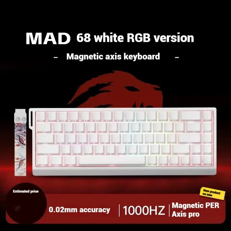 Mad60 Mad68 HE 8k Mechanical Keyboard Magnetic Switch Wired 60% 68% Gaming Keyboards Rapid Trigger Rgb Customs Keyboards