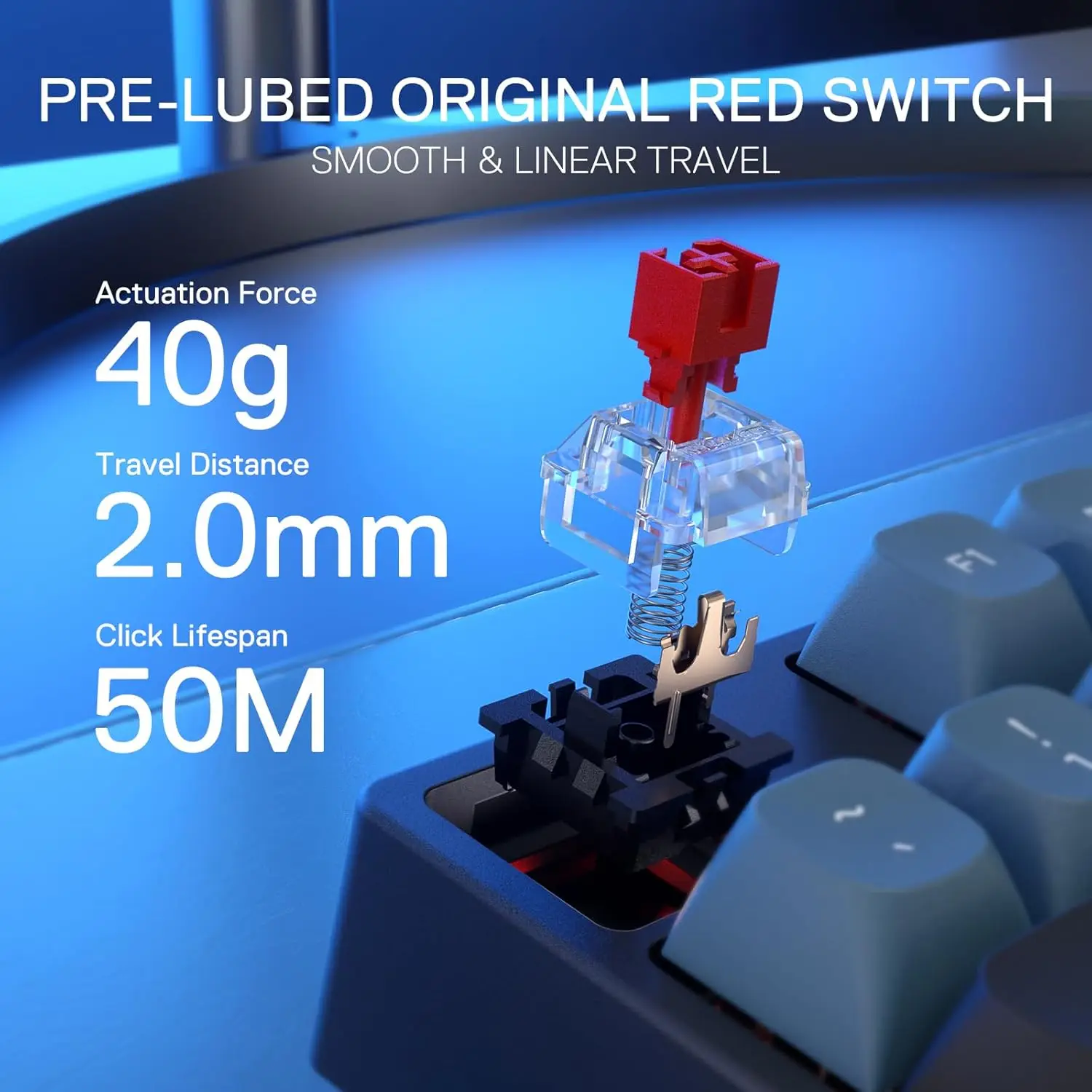 K582 SE Wired RGB 104 Keys Mechanical ,Dynamic 16.8M RGB Backlit Gaming Keyboard,Red Switches