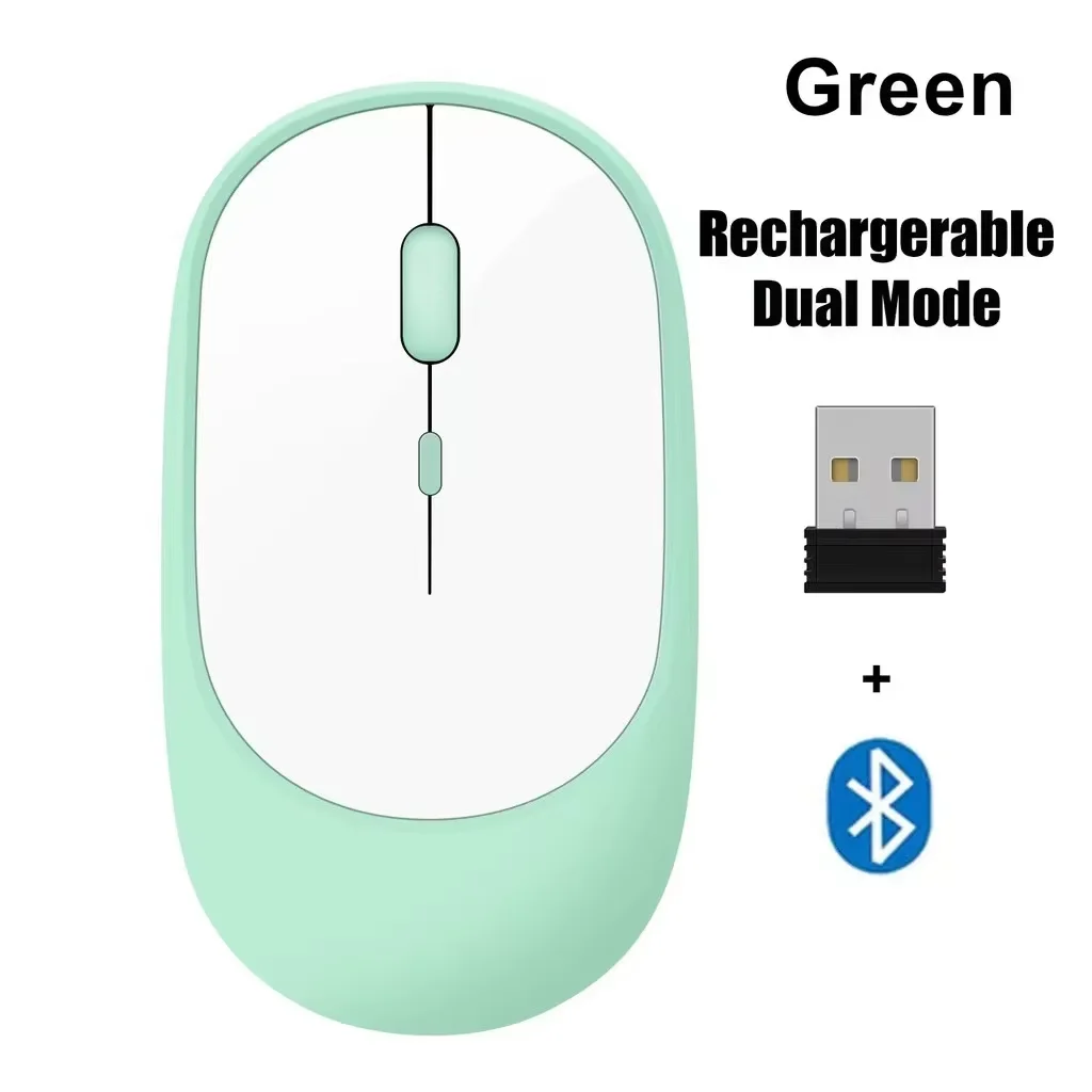 Wireless Mouse Bluetooth 2.4G Portable Silent Ergonomic Mice Gaming Mouse For Laptop iPad Tablet Notebook Mobile Phone Office