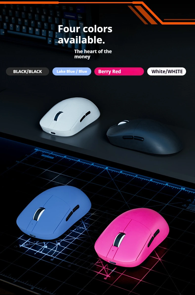 2026 New Hot-Selling Tri-Mode Lightweight Silent Rechargeable Mouse - Wired, 2.4G Wireless & Bluetooth, Gaming Esports Mouse