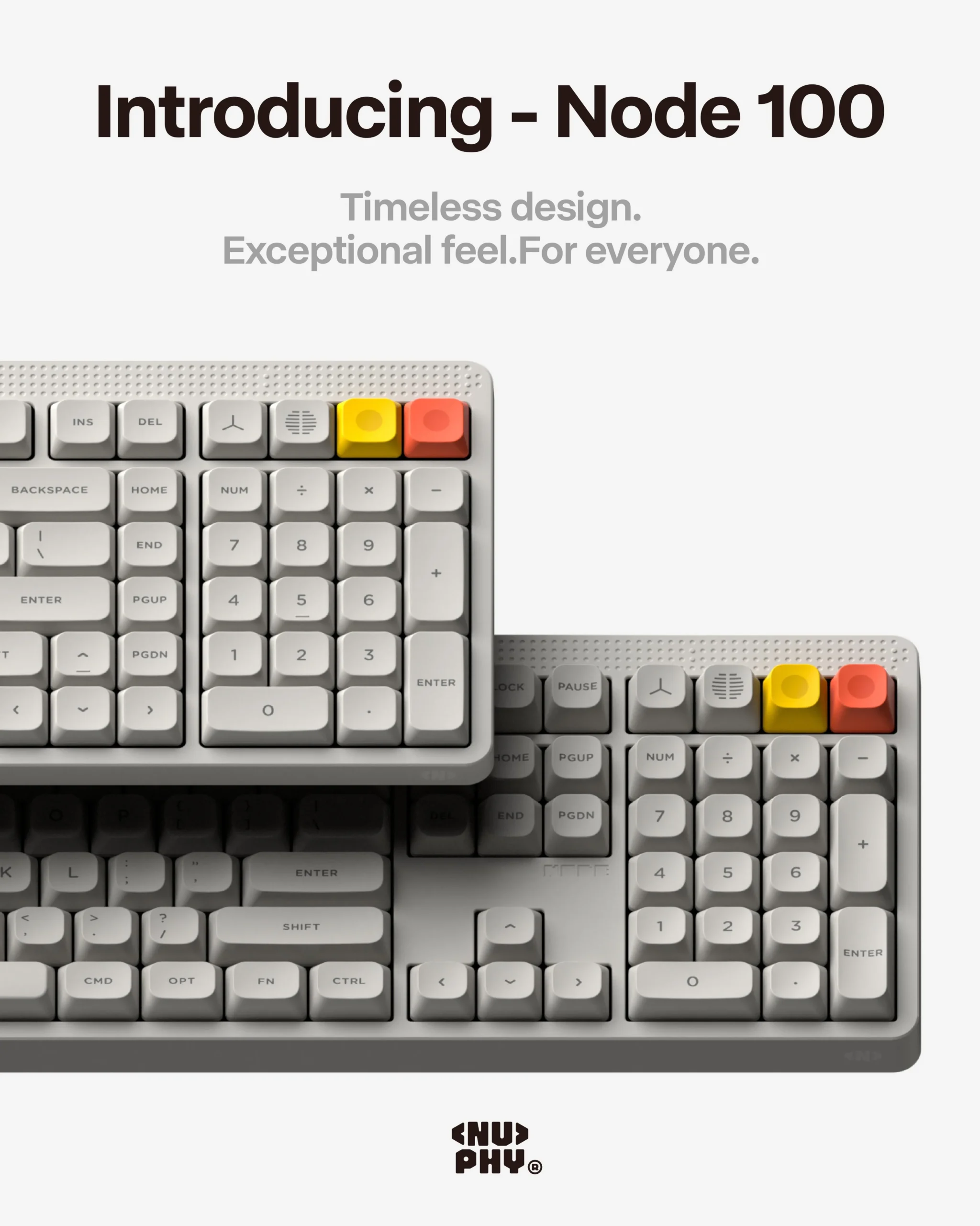 Node100 Hot Swappable Wireless Mechanical Keyboard 100Keys 100% Custom Low Profile Keyboard with Knob RGB Gasket Mounted