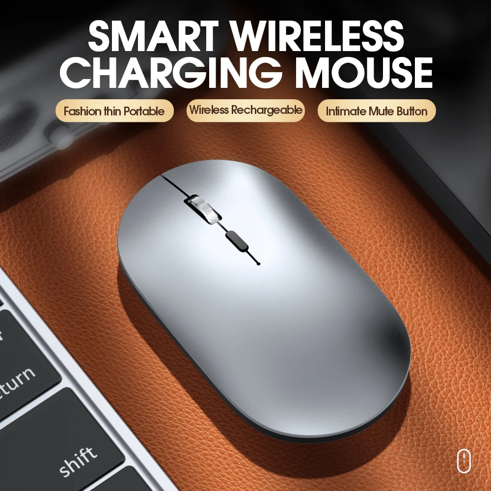 Wireless  bluetooth Mouse Silent Rechargeable Mice Bluetooth Mouse for Laptop Computer Desktop PC MacBook Mac IPad IPhone Tablet