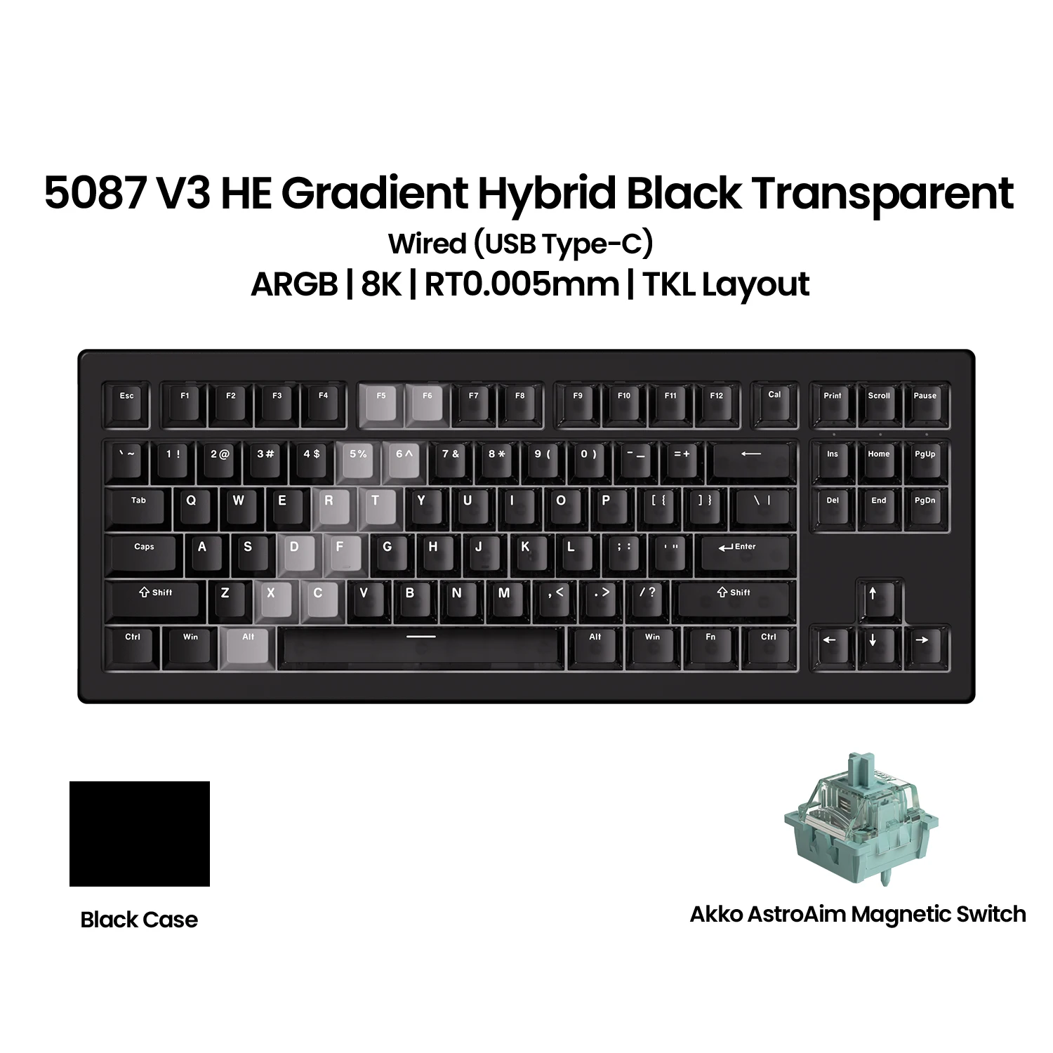 S5563652836dd4225a55a066cad11e09dO.webp 5087 V3 HE Magnetic Keyboard 80% TKL Layout Rapid Trigger 0.005mm 8K Polling Rate TypeC Wired Custom Gaming Keyboard
