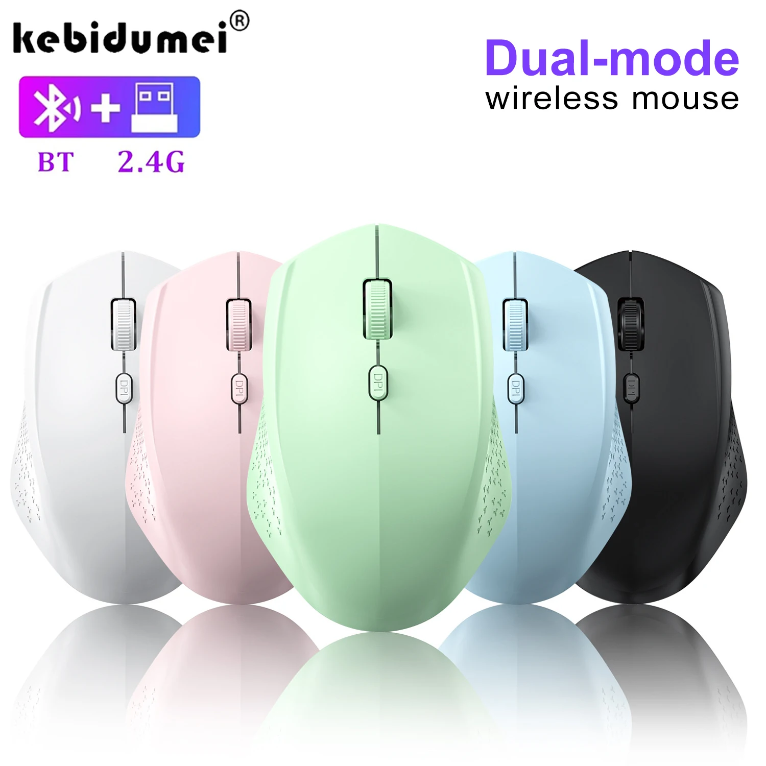 Dual-Mode Bluetooth 5.2 Mouse 2.4G Wireless Mouse Silent Mouse 1600DPI Rechargeable Gaming Mouse For Laptop Computer Win Mac OS