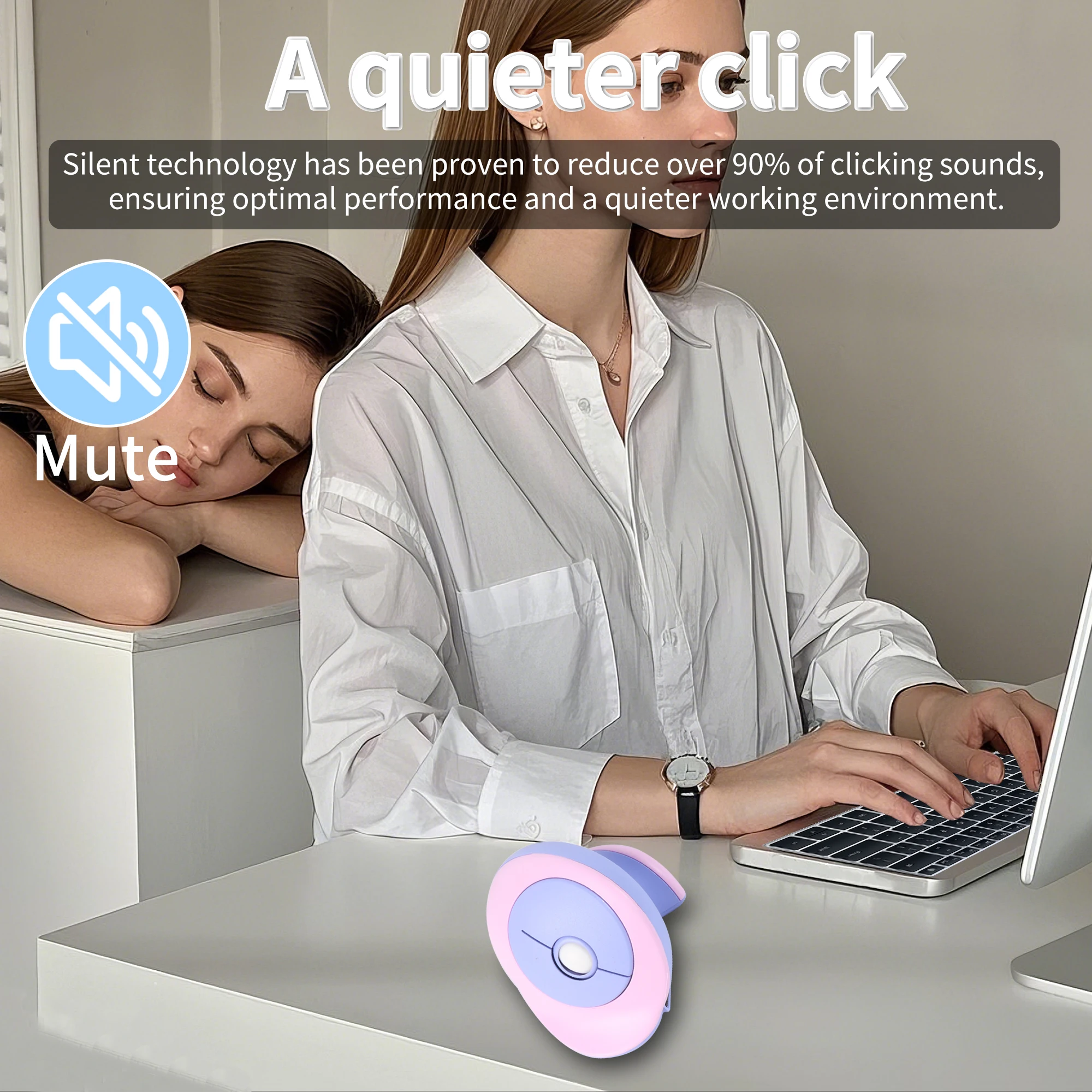 Wireless Vertical Dual-mode Mouse Rechargeable Mini Small Hand Ergonomics Design Mute Button Office Use Portable Kid Or Woman