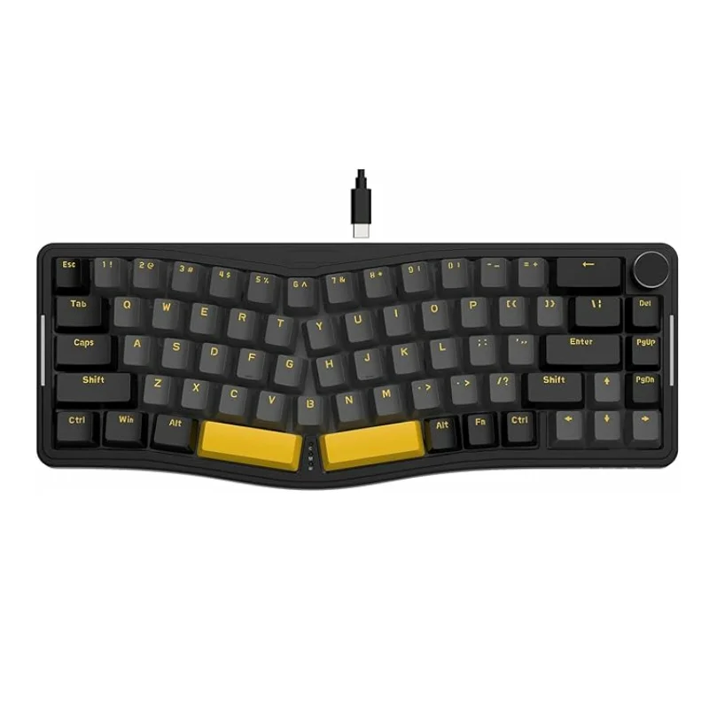 S69c7269308e14849b0dabf0119c96ce4S.webp AKS068 Alice Layout Wired Mechanical Keyboard, Gasket Mount 68 Keys Ergonomic 60% Gaming Keyboard USB-C, Hot-S