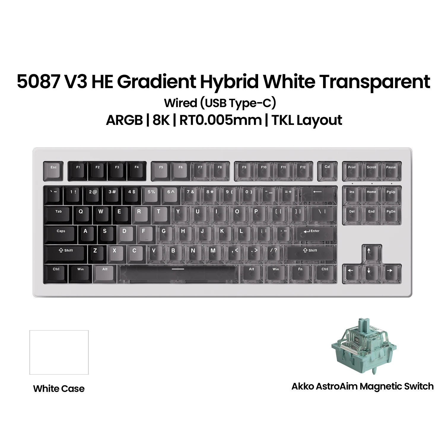 S7805a752bfdd439fb6e34a799b065023P.webp 5087 V3 HE Magnetic Keyboard 80% TKL Layout Rapid Trigger 0.005mm 8K Polling Rate TypeC Wired Custom Gaming Keyboard