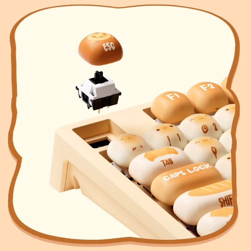 MonsGeek MG108B Bun Wonderland Wireless Mechanical Keyboard MOG Profile RGB 108 Keys Full Size Hot Swap USB / 2.4G / BT 5.0