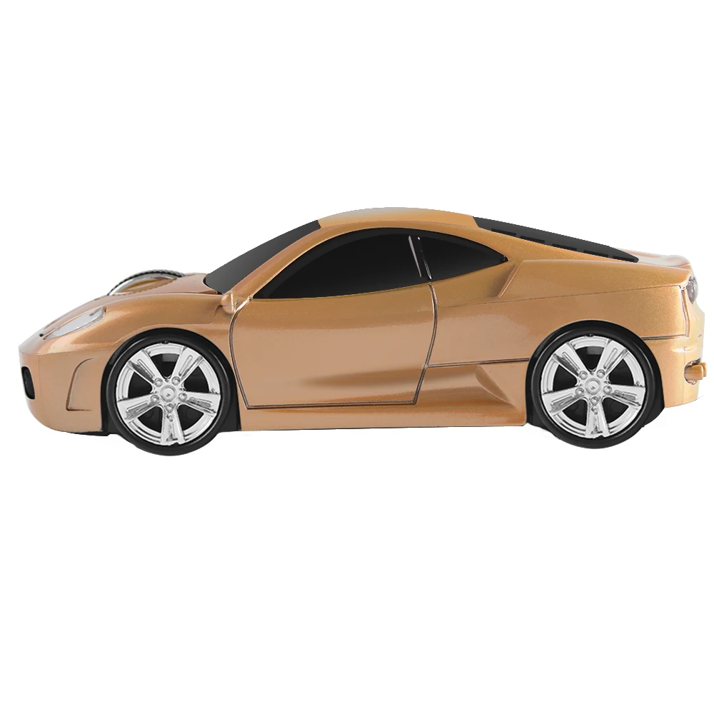 Wireless Sports Car Mini Mouse 1600DPI 2.4G Computer Ergonomic Optical Gaming Mause With LED Flashing Light For PC Laptop Tablet