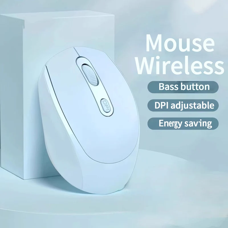 Wireless Mouse Rechargeable, 2.4G Ergonomic Optical Mouse, Computer Mouse for Laptop, PC,Chromebook,Notebook, Small Cordless Mic