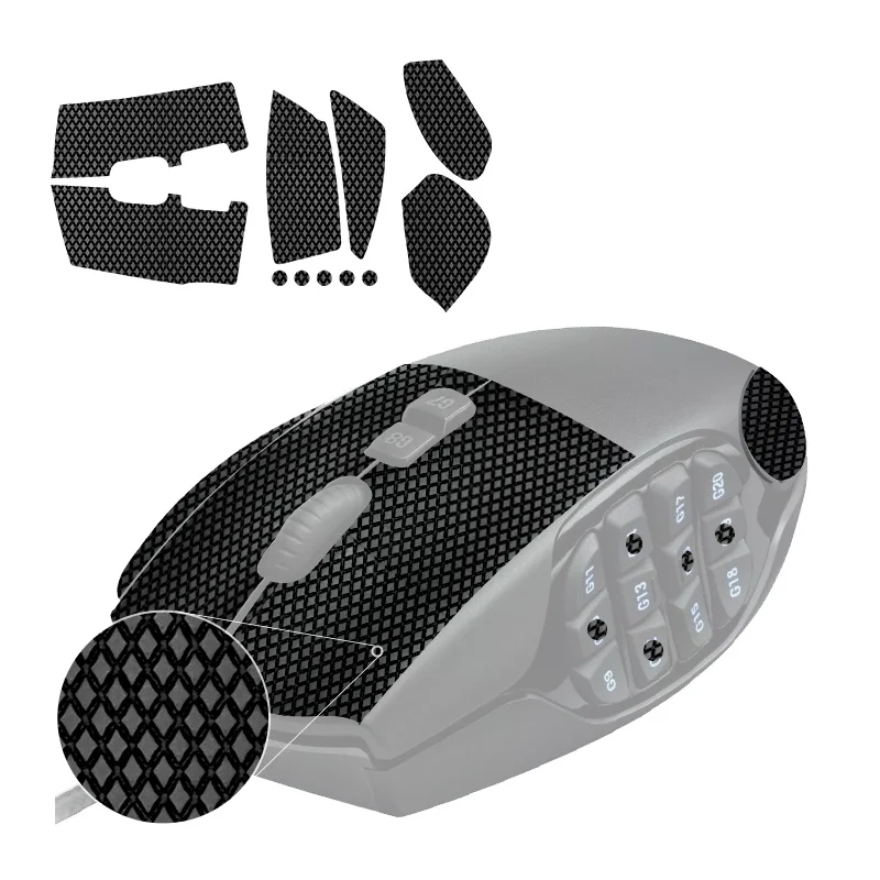 Hotline Games 2.0 Plus Mouse Grip Tape for Logitech G 600 MMO Gaming Mouse Anti-Slip Tape ,Grip Upgrade,Pre Cut,Easy to Apply