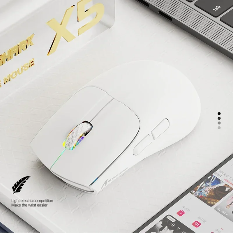 Sa3289e691b6c4556af09d1b6d70a0958Q.webp X5 Wreless Gaming Mouse,Bluetooth Tri-mode,49g,PixArt Optical Sensor for PC/MAC/Wins