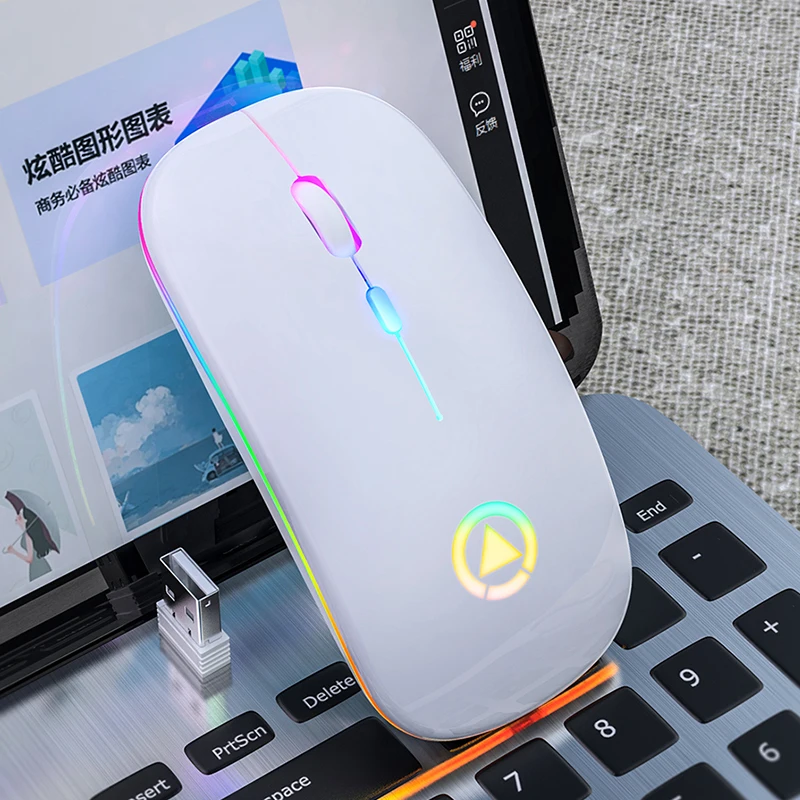 Sa9ea49fa2a254a34add1c89414c4ed5aA.webp Wireless Mouse Rechargeable Silent LED Backlit Mice PC Laptop Computer Mous 2.4Ghz Receiver Optical Mice