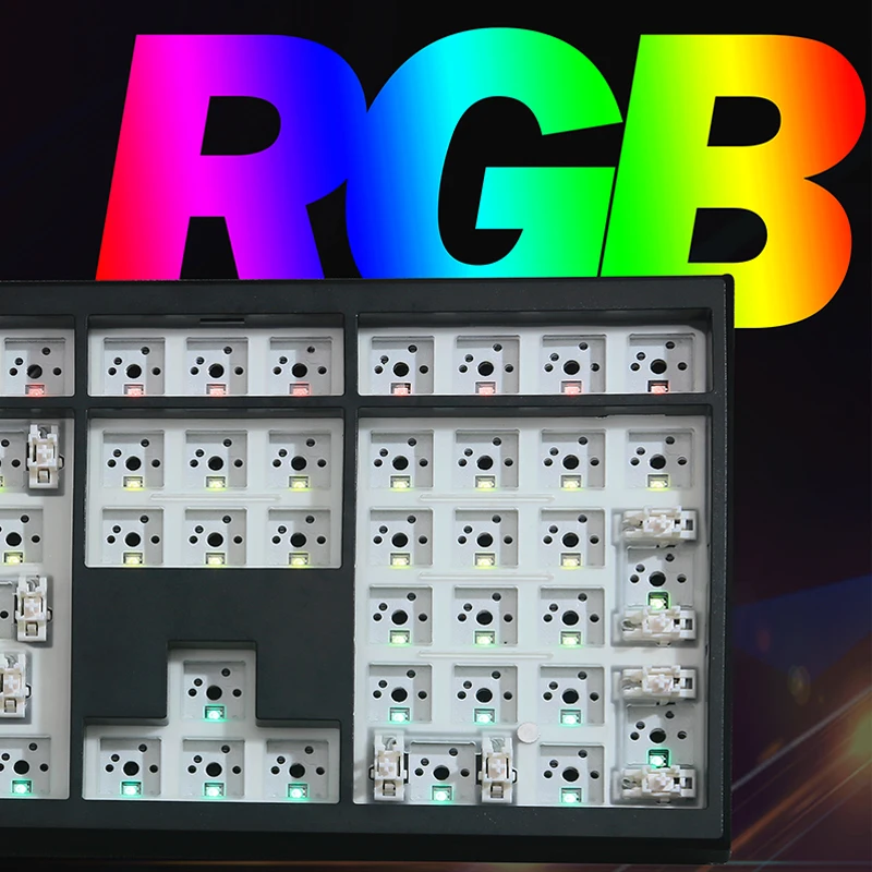 108 keys Mechanical Keyboard KIT 3-Mode Wireless Bluetooth RGB Hot Swappable Gasket Customization Keyboard Gaming Keyboard KIT