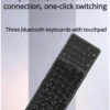 2026 New Three-Fold Folding Bluetooth Keyboard With Touchpad Portable Foldable Keyboard For PC Mac Smartphone IPad