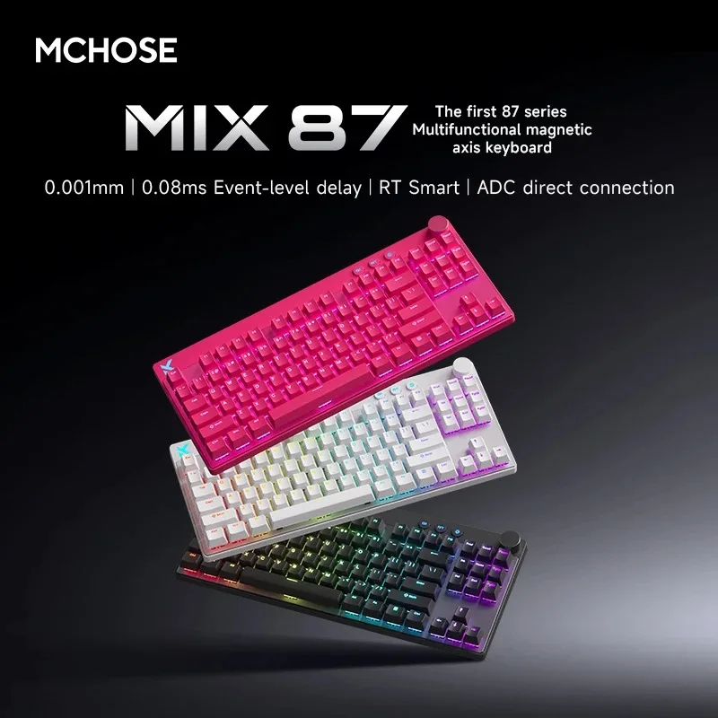 Mix 87 Magnetic Axis Cable E-sports Mechanical Keyboard 8K+256K Esport 0.08ms Customized Game Mount Taishan Axis GT