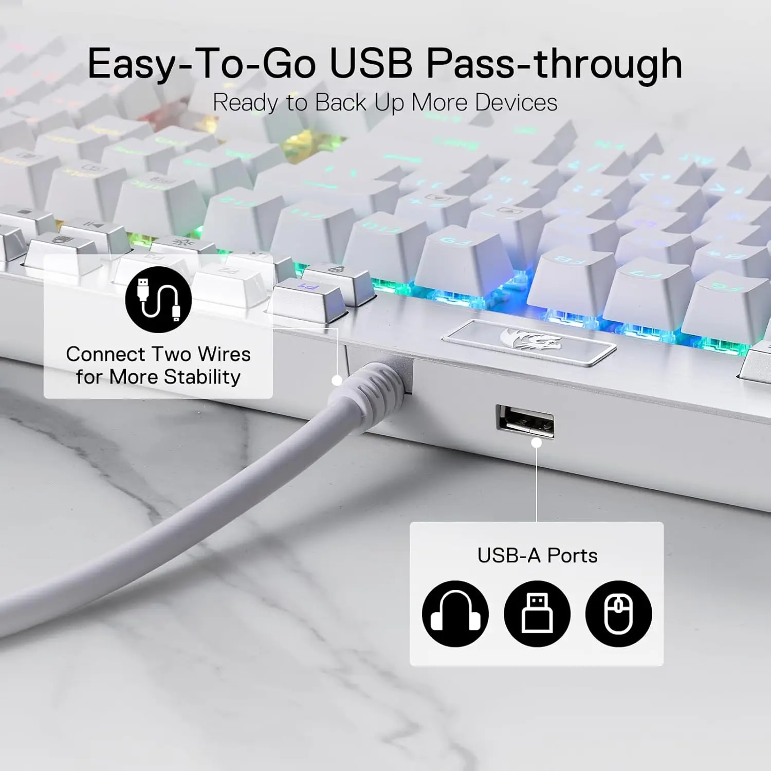 K550 RGB Gaming 104 Keys + 12 Macro G Keys Wired Mechanical & Wrist Rest Keyboard