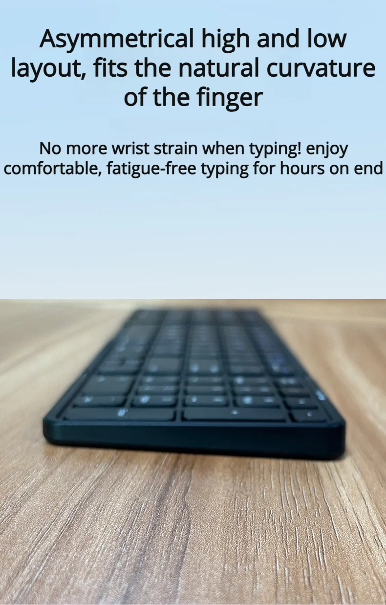 2026 New Three-Fold Folding Bluetooth Keyboard With Touchpad Portable Foldable Keyboard For PC Mac Smartphone IPad