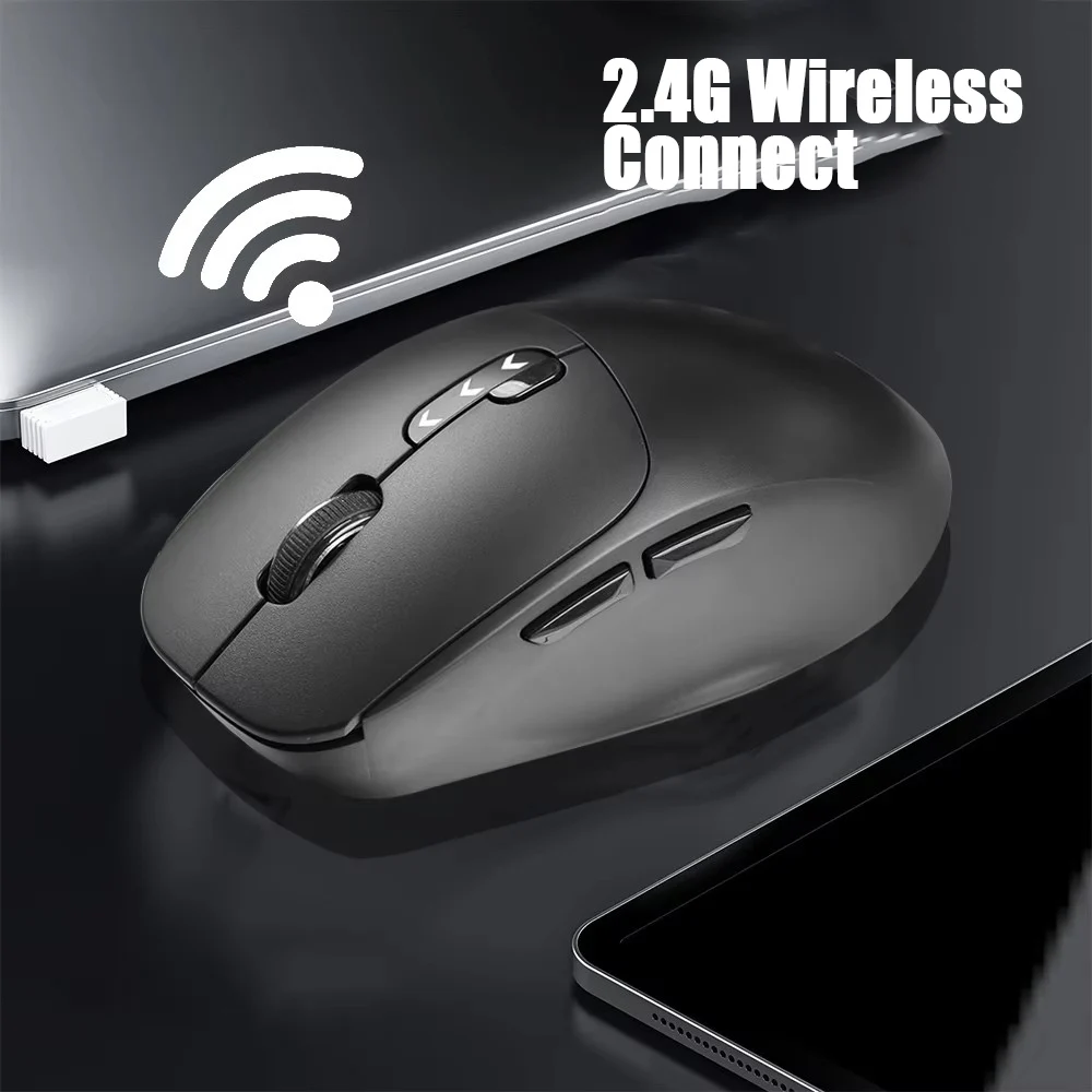Rechargable Level Display Wireless Mouse 2.4G Ergonomic Optical Mouse, Computer Mouse for Laptop,PC,Computer,Chromebook,Notebook