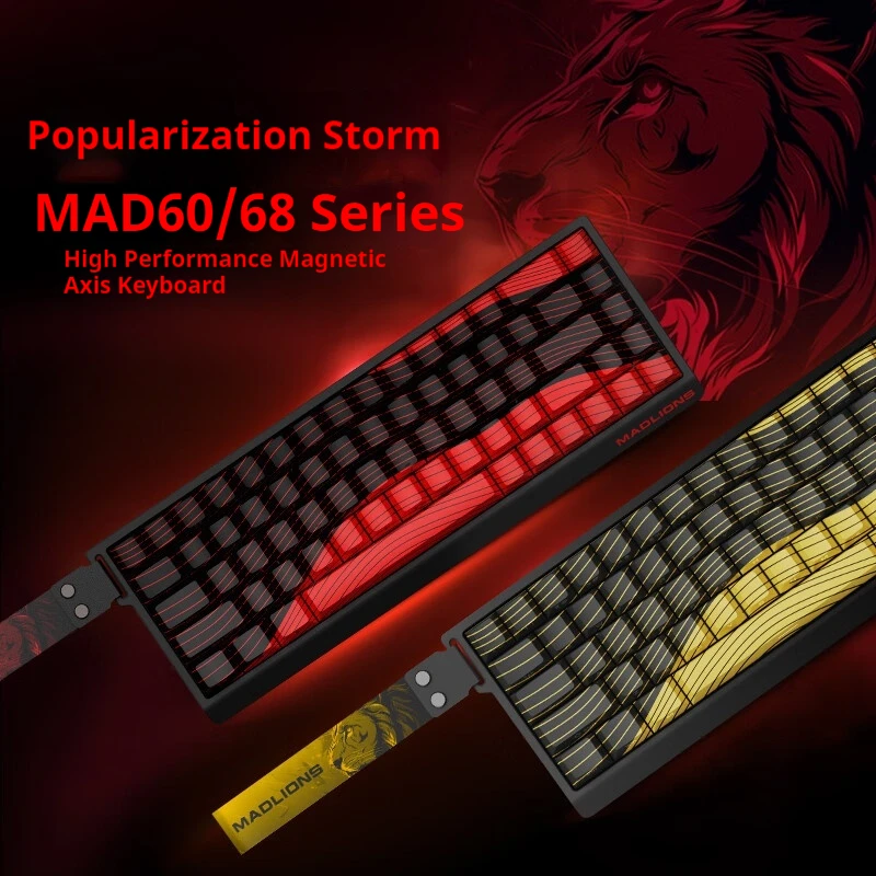 Mad60 Mad68 HE 8k Mechanical Keyboard Magnetic Switch Wired 60% 68% Gaming Keyboards Rapid Trigger Rgb Customs Keyboards