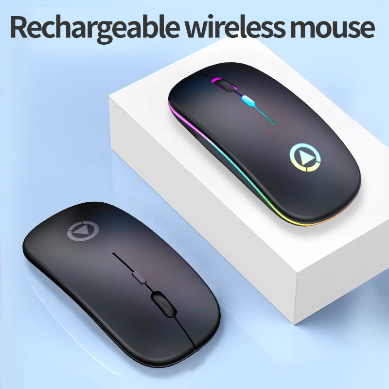 Wireless Mouse Rechargeable Silent LED Backlit Mice PC Laptop Computer Mous 2.4Ghz Receiver Optical Mice