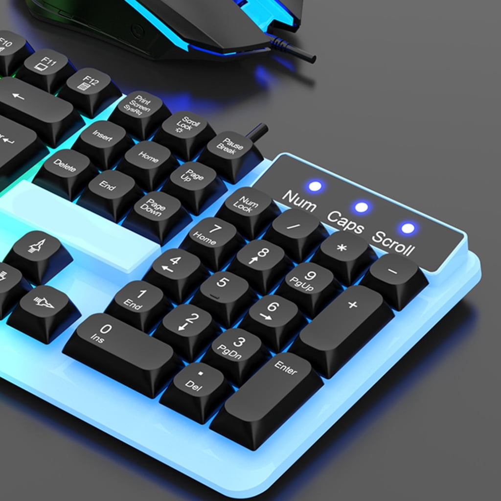 Gaming Keyboard Full Size LED Backlit Quiet Computer Keyboard 104 Keys Corded Keys