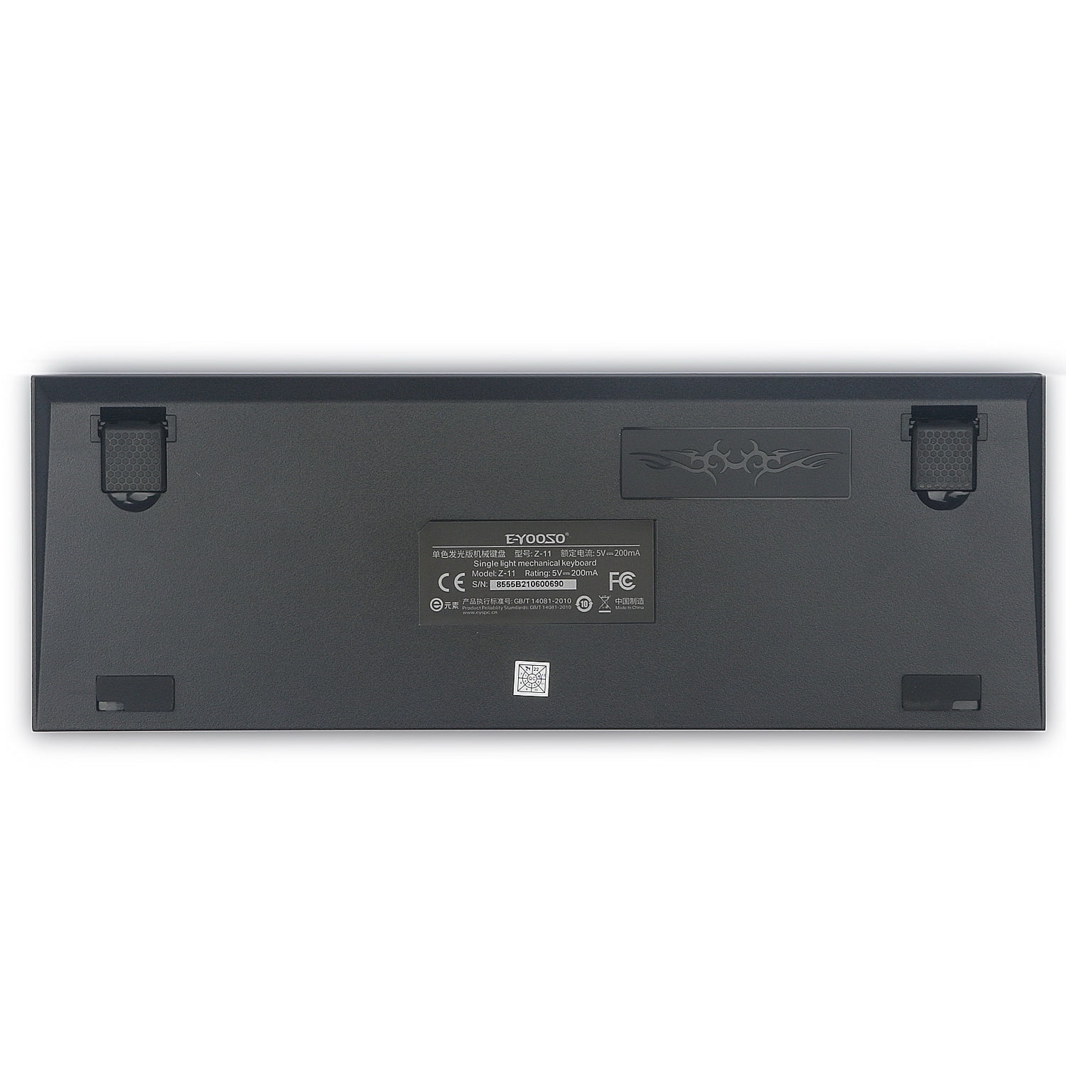 60% Mechanical Keyboard, E-YOOSO Blue Switches Mechanical Gaming Keyboard Wired with LED Backlit, Ultra-Compact 60 Percent Computer Keyboard for Windows, Mac OS (White Grey)