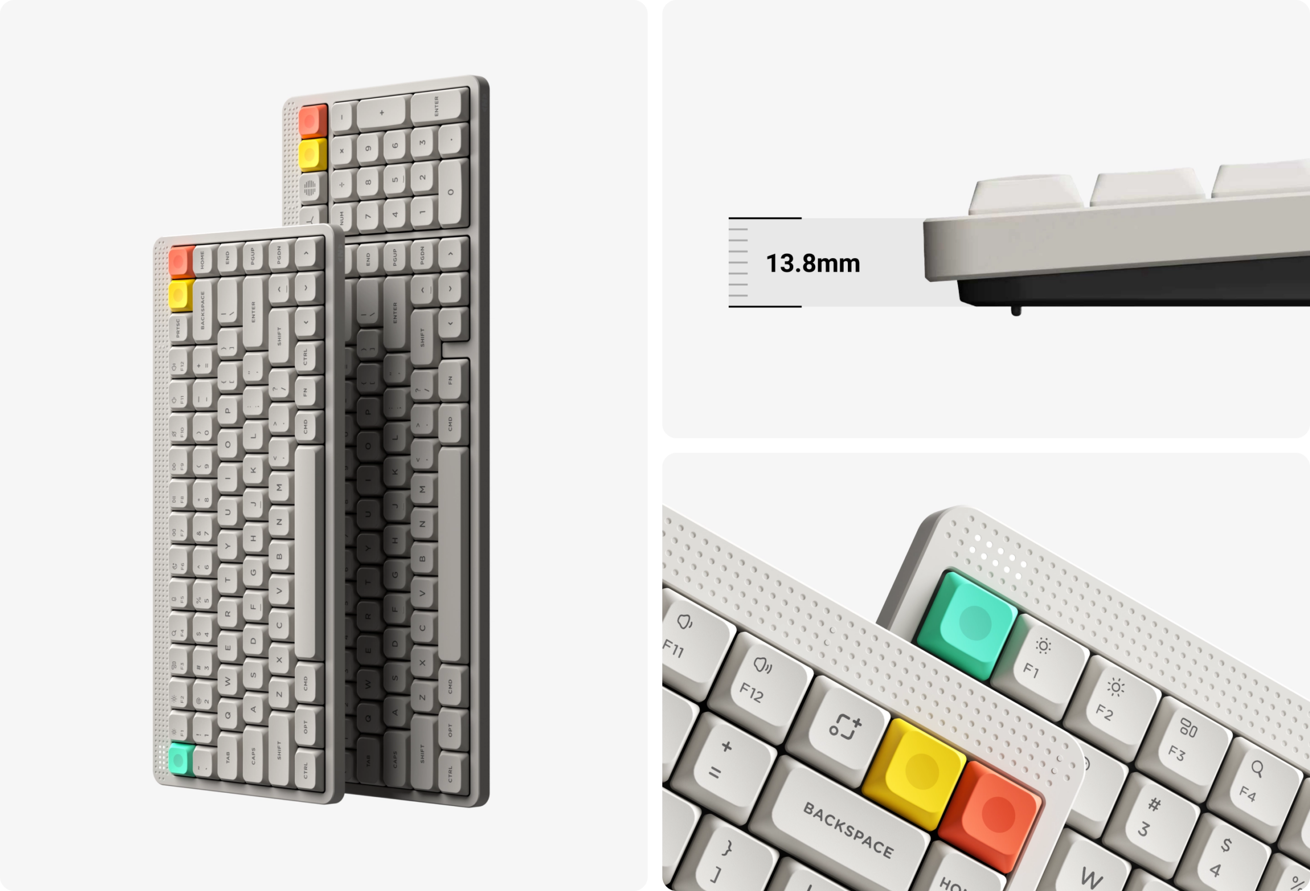 Node100 Hot Swappable Wireless Mechanical Keyboard 100Keys 100% Custom Low Profile Keyboard with Knob RGB Gasket Mounted