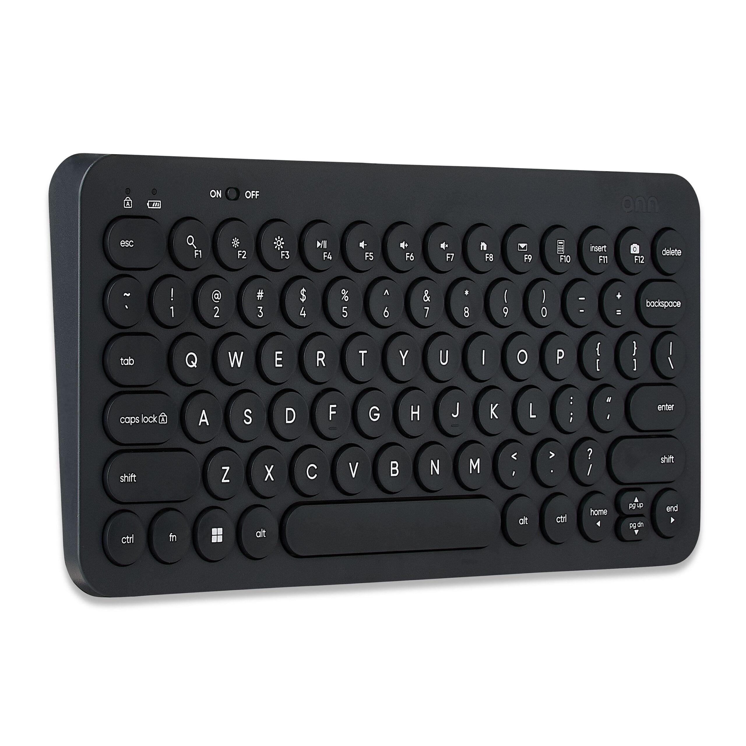 Mini Compact Wireless Office Keyboard USB Receiver, 78 Keys, Grey