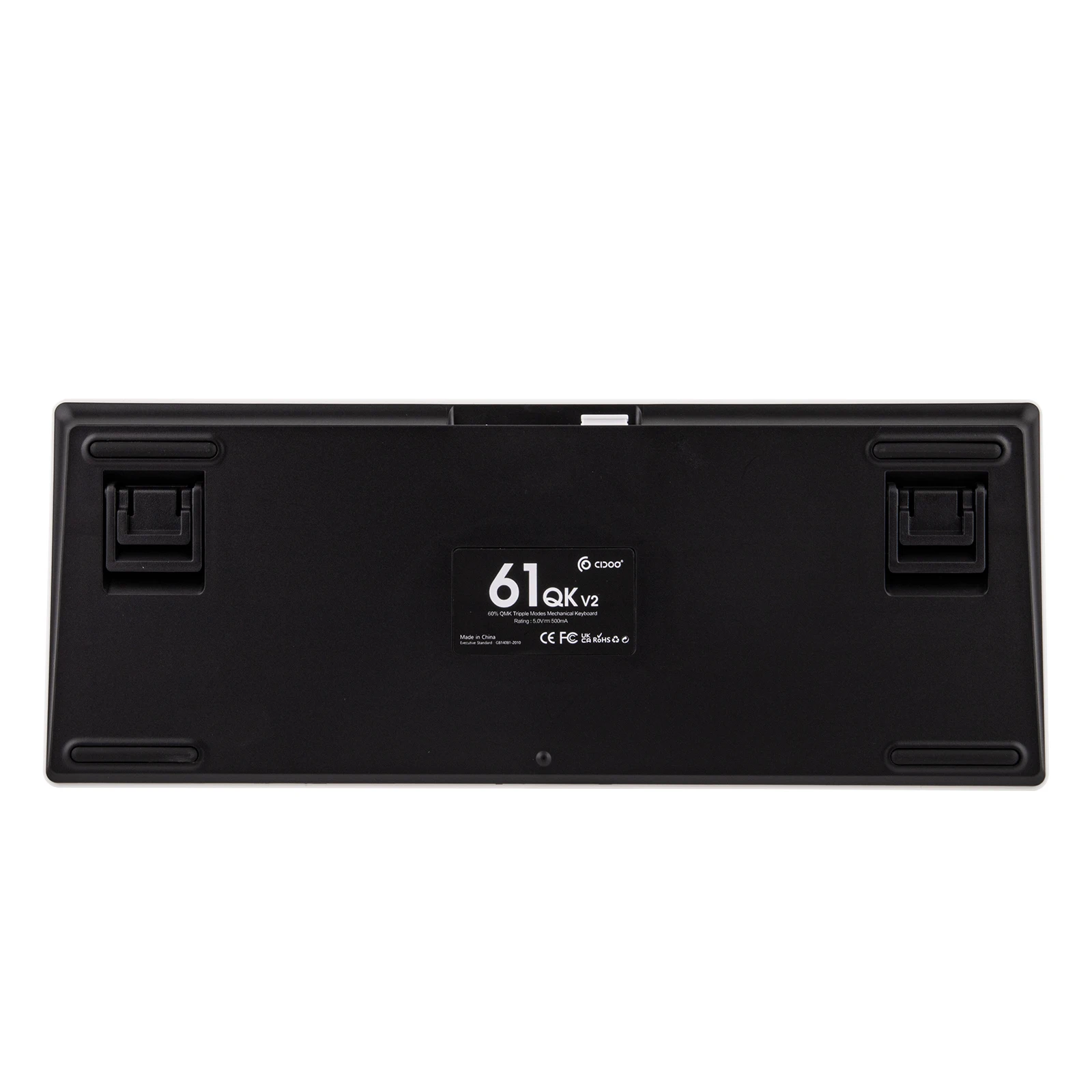 CIDOO QK61 V2 VIA-Programmable 60% Gasket Structure Wired/2.4GHz Wireless/Bluetooth Compact Keyboard with South-Facing LEDs