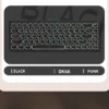 DK68 Punk Mechanical Keyboard Wireless APAYADO Dynamic RGB Lighting,68Keys Bluetooth Tri-Mode Connection,Full-key Hot-Swap