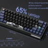 Womier SK68 Black Coral Sea Gaming Mechanical Keyboard QMK Wired Comic 65% Gasket Mount Hot Swap RGB Keyboard for Win/Mac
